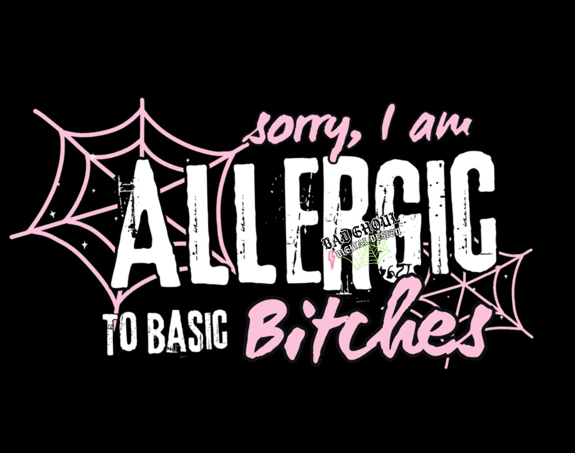 Sorry I Am Allergic PNG Download