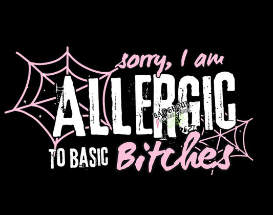 Sorry I Am Allergic PNG Download