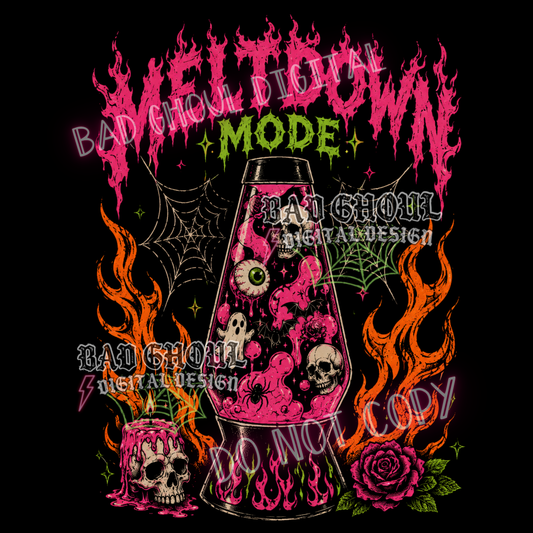 Meltdown Mode | PNG DOWNLOAD BLACK FAB ONLY