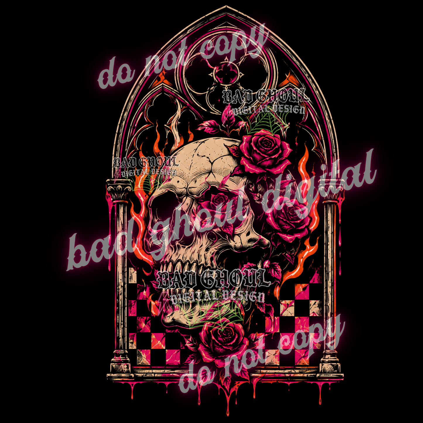 Cathedral + Skellie | PNG DOWNLOAD BLACK FAB ONLY