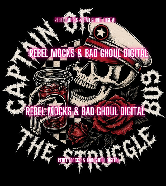Captain | Black Fabric Ultra Grunge |PNG DOWNLOAD