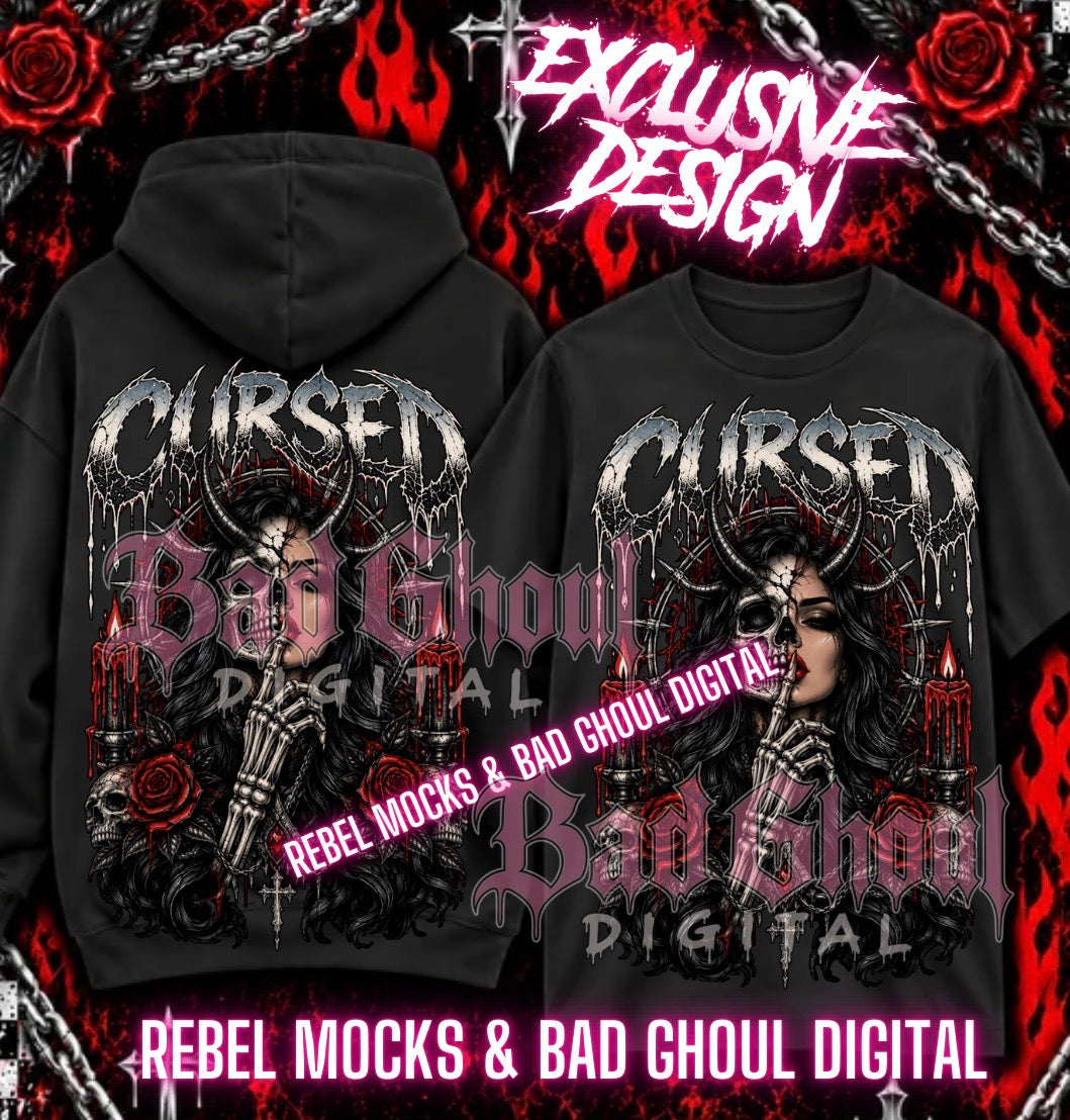 EXCLUSIVE| Cursed| PNG DOWNLOAD | Black Fabric Only