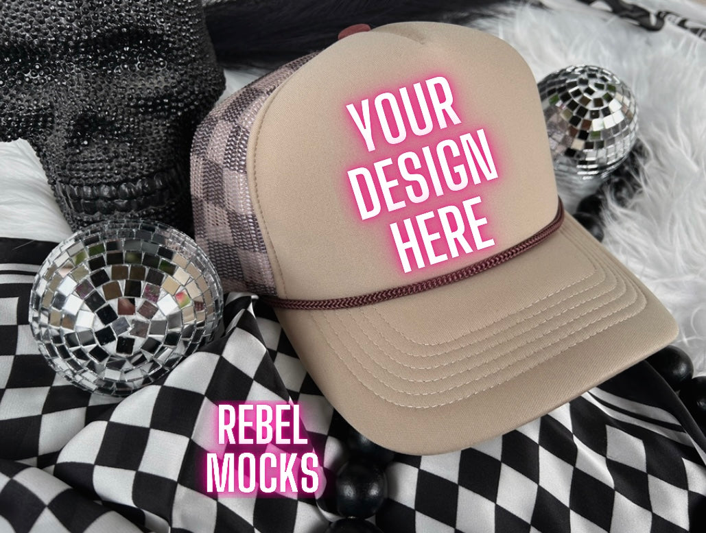 34 Trucker Hat BUNDLE Flat Lay Trending Mock Up