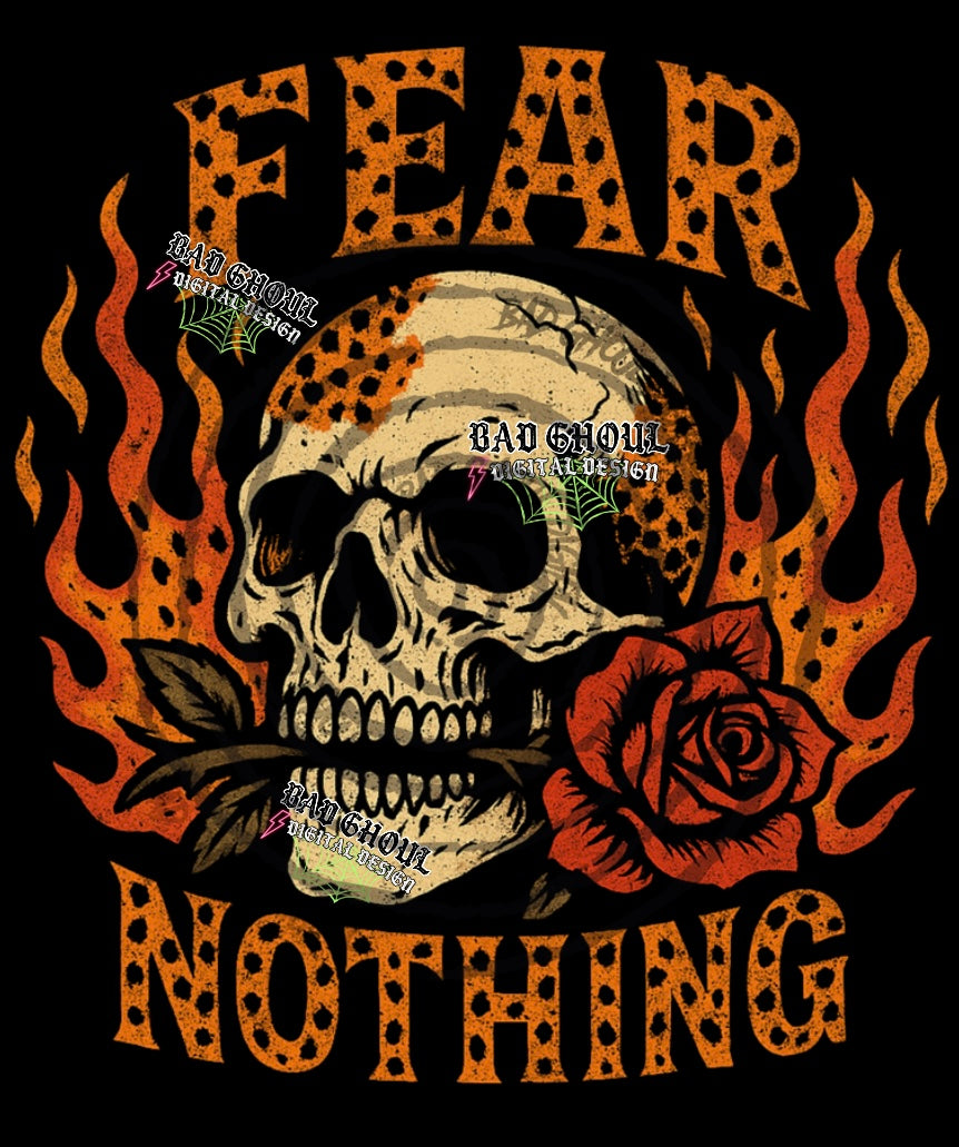 Fear Nothing PNG DOWNLOAD Black Fabric Only