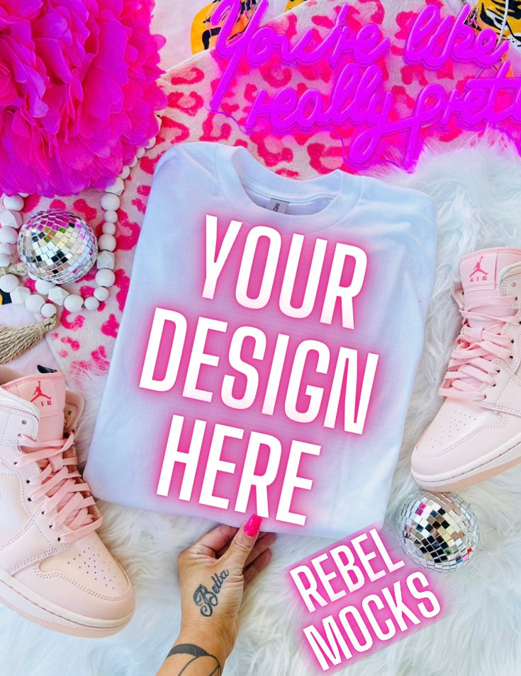 White Trending Mock Up Flat Lay