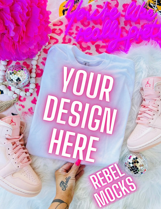 White Trending Mock Up Flat Lay