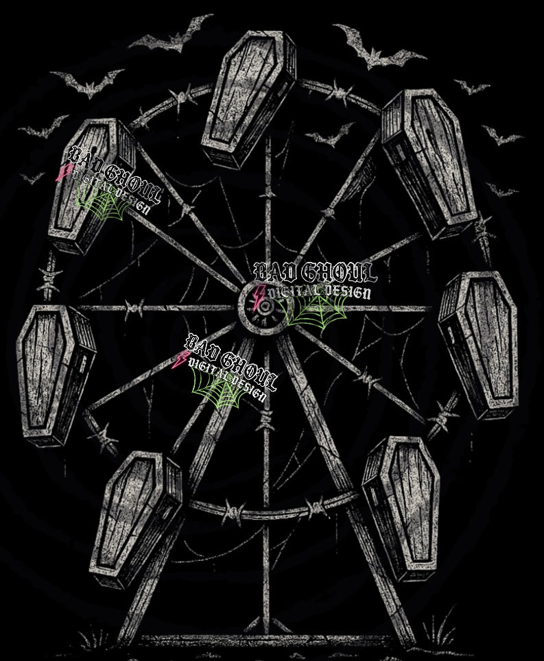Death Wheel PNG DOWNLOAD Black Fabric Only