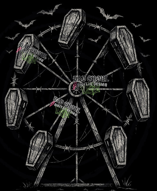 Death Wheel PNG DOWNLOAD Black Fabric Only