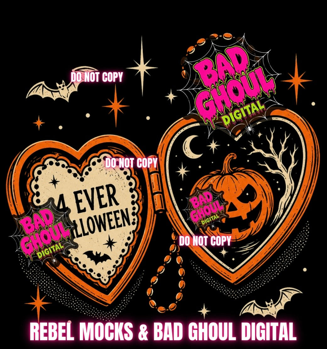 Locket Halloween |Black Fabric|PNG DOWNLOAD