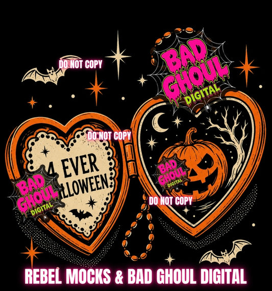 Locket Halloween |Black Fabric|PNG DOWNLOAD