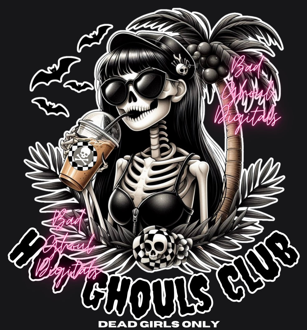 Hot Ghouls Club PNG Download DTF and sub