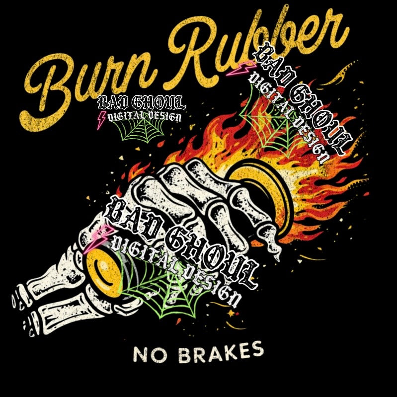 Burn Rubber | Black Fabric | PNG DOWNLOAD