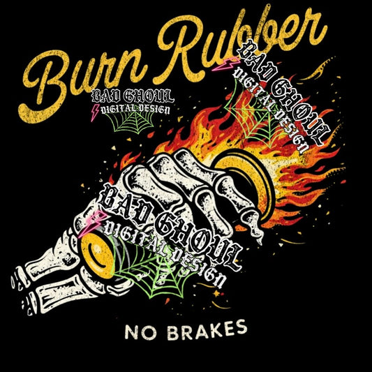 Burn Rubber | Black Fabric | PNG DOWNLOAD