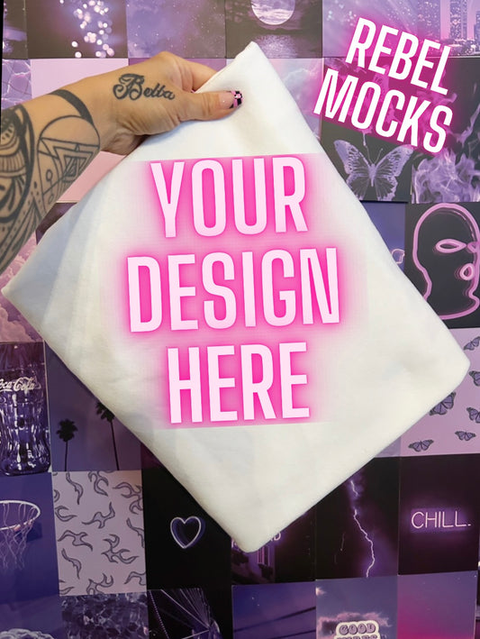 Edgy Aesthetic White Flat Lay Trendy Mock Up