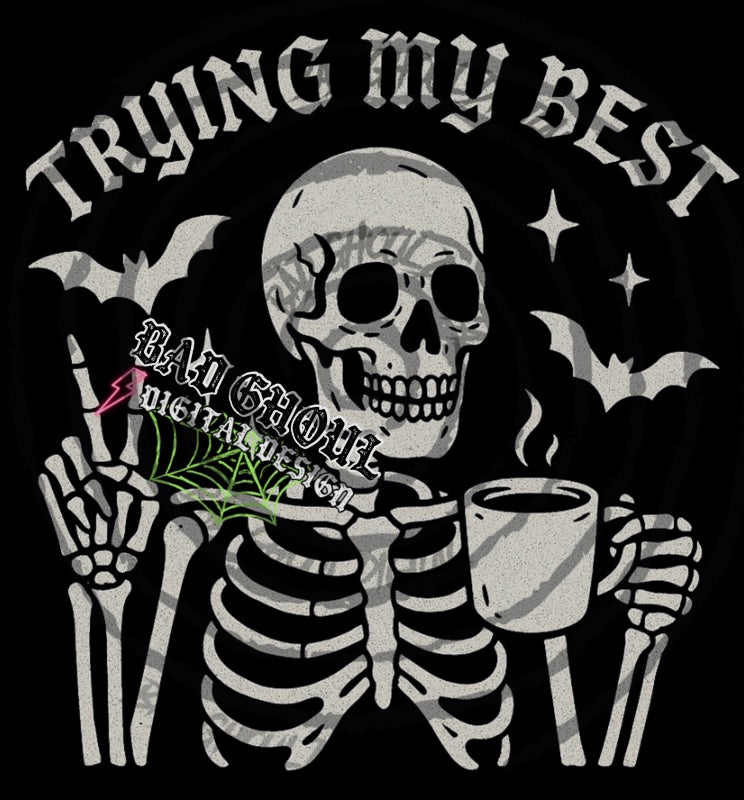 Trying My Best PNG DOWNLOAD Black Fab Only