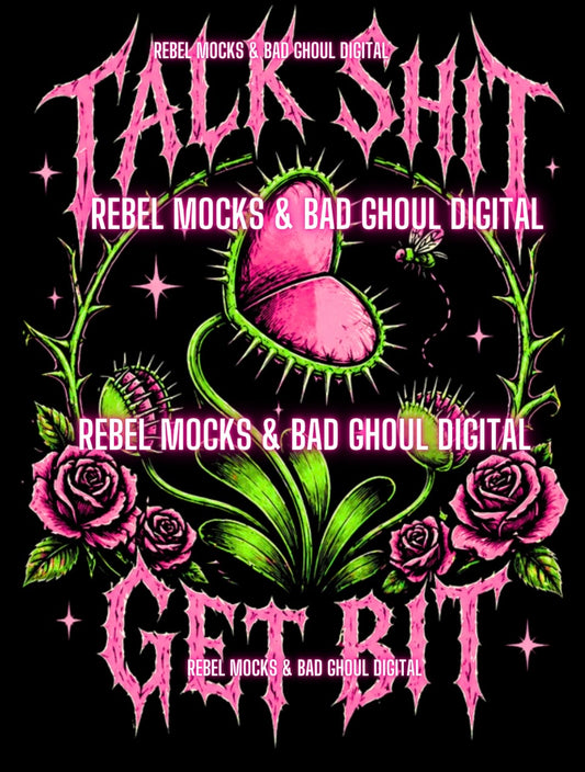 Talk Shit| Black Fabric |PNG DOWNLOAD
