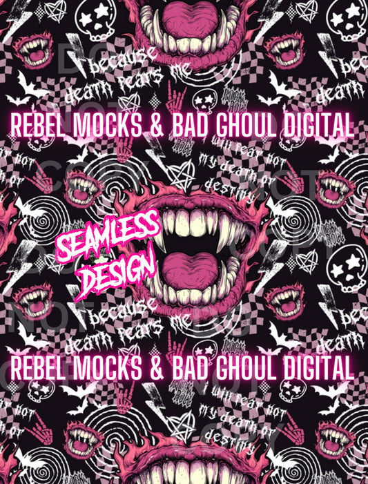 Death Fears Me Seamless PNG Download