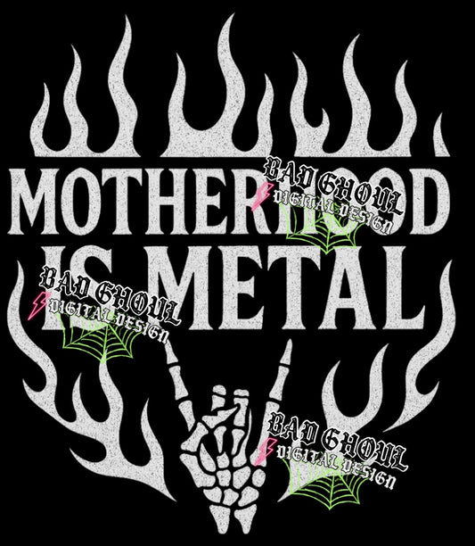 Motherhood is Metal PNG DOWNLOAD Black Fab Only