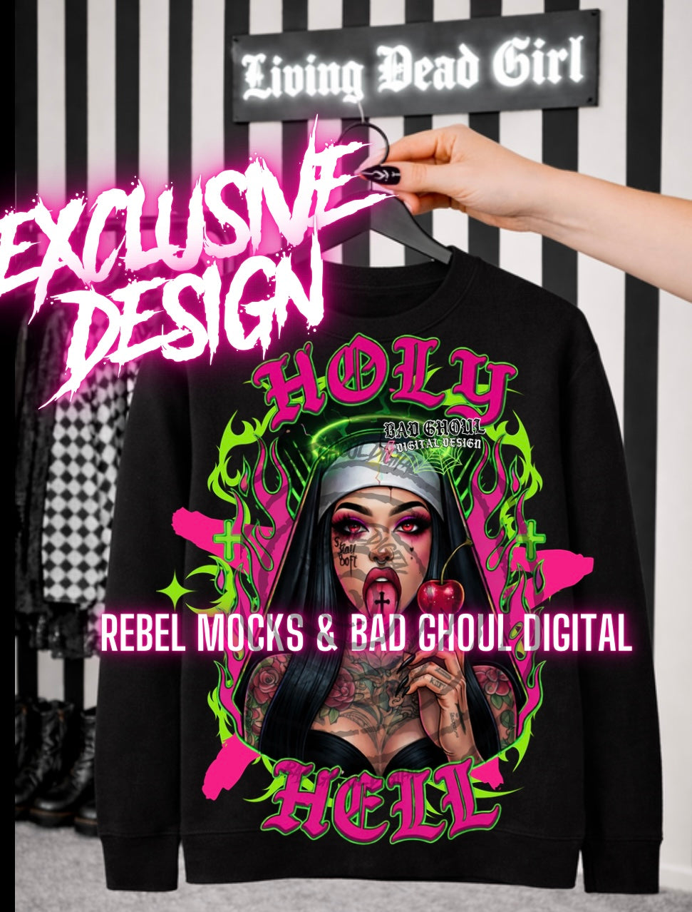 Exclusive| Holy Hell |Black Fab Only  PNG DOWNLOAD