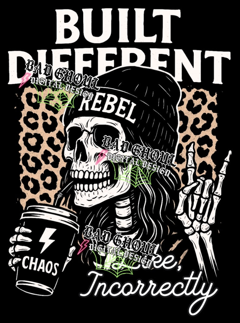 Built different PNG DOWNLOAD Black Fabric Only