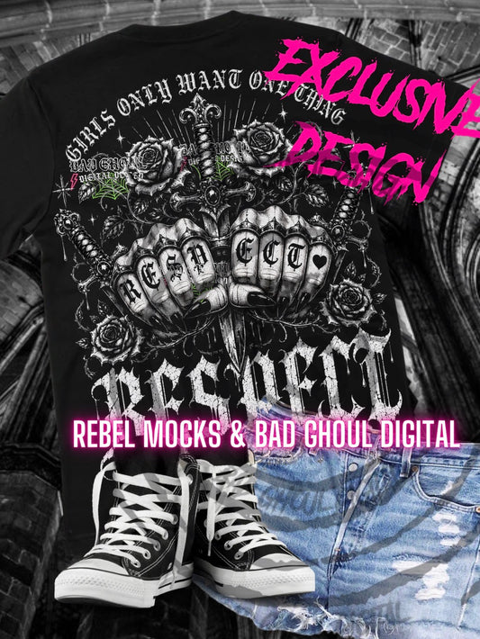 EXCLUSIVE | Respect| PNG DOWNLOAD| Black Fabric