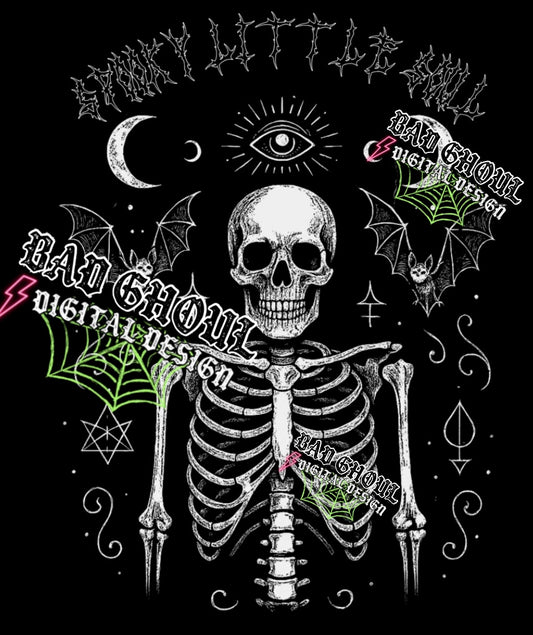 Spooky Little Soul Black Fabric Only PNG Download