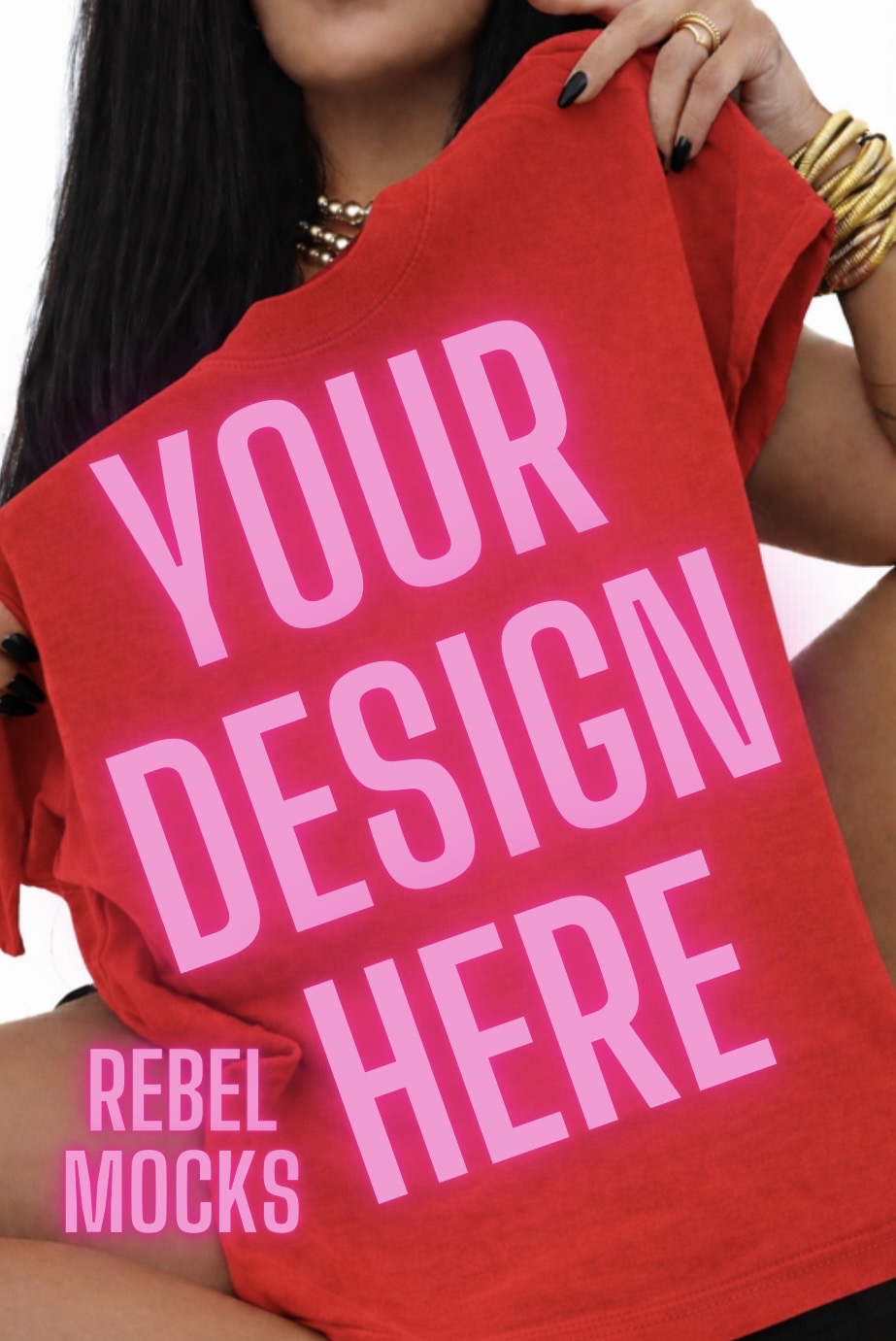 Comfort Colors Red| Edgy Alternative Mock Up