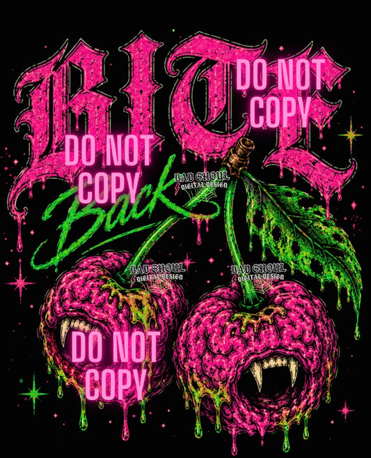 Bite Back PNG DOWNLOAD| Black Fabric