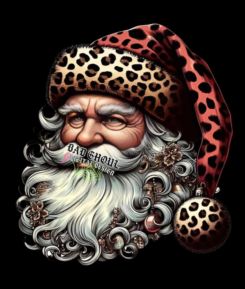 Vintage Faux Bling Santa PNG Download