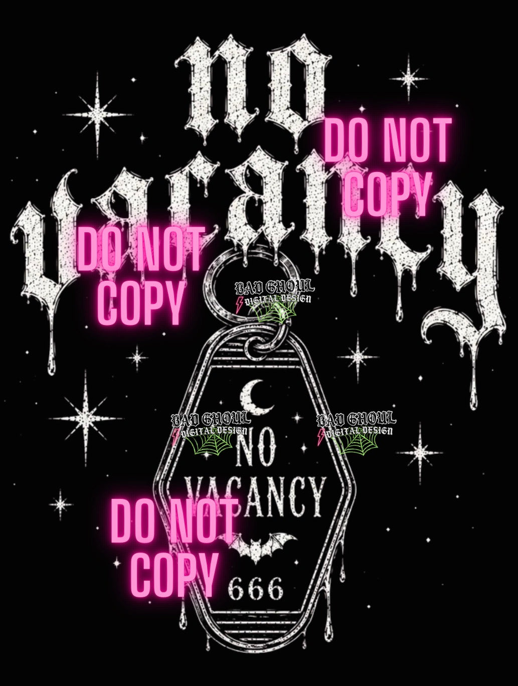 No Vacancy PNG DOWNLOAD| Black Fabric