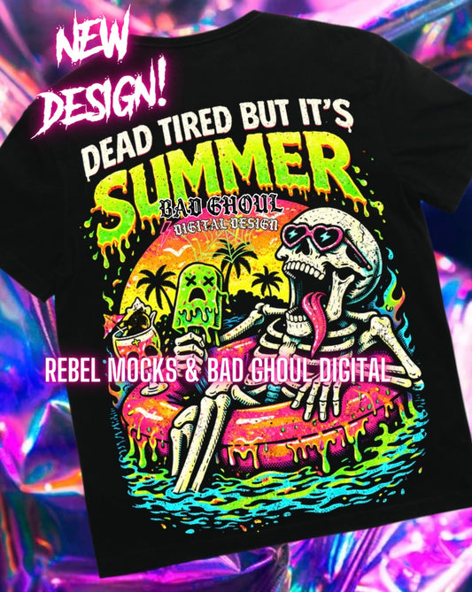 Dead Tired| Black Fabric |PNG DOWNLOAD
