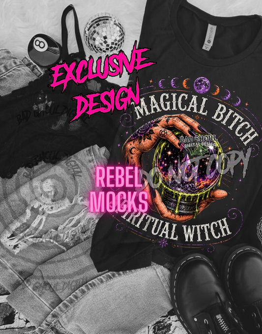 EXCLUSIVE | Magical Bitch| PNG DOWNLOAD| Black Fabric