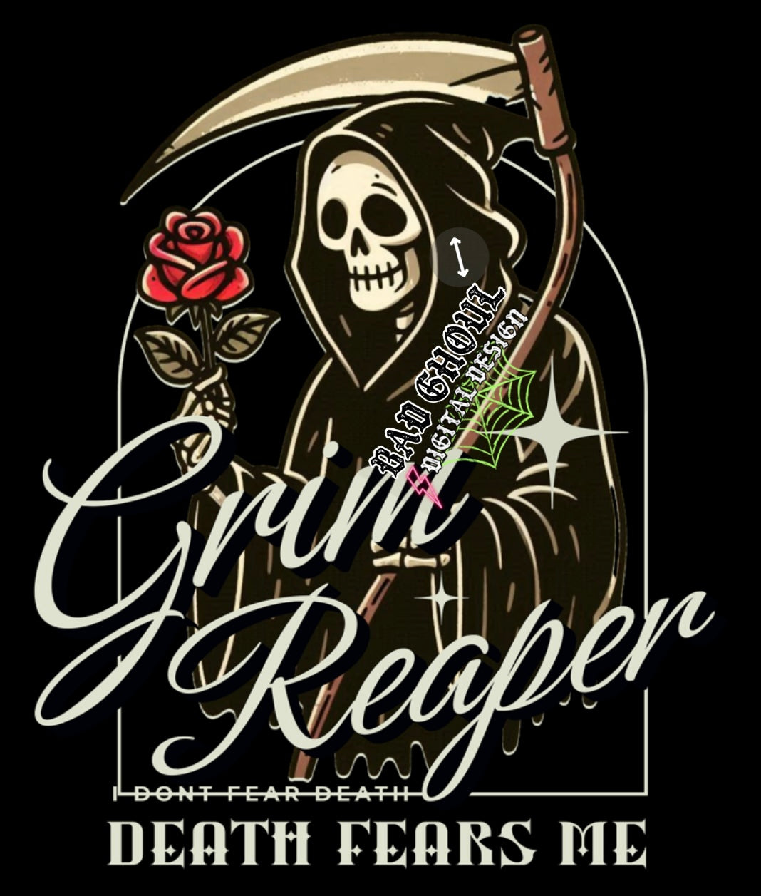 Death Fears Me PNG Download – Rebel Mocks & Badghoul Digital