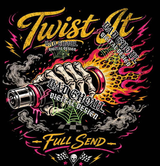 Twist It| Black Fabric | PNG DOWNLOAD