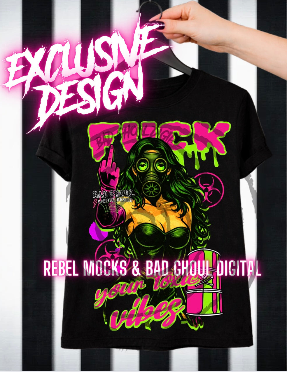 Exclusive|Fuck Your Toxic Vibes| Black Fab Only  PNG DOWNLOAD