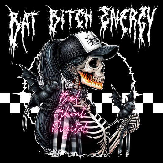 Bat Bitch Energy PNG Download 2 Files