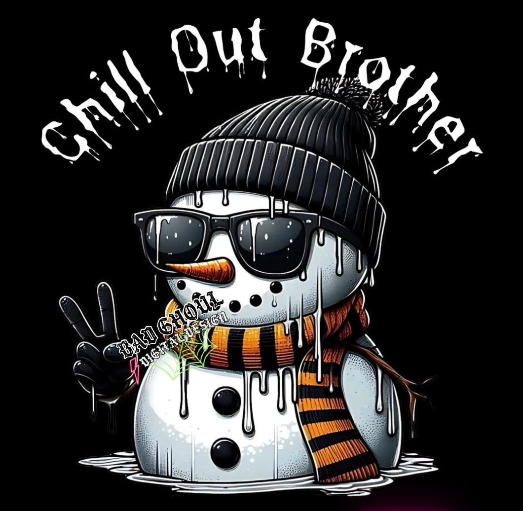 Chill Out Brother PNG Download 2 Files Black and White