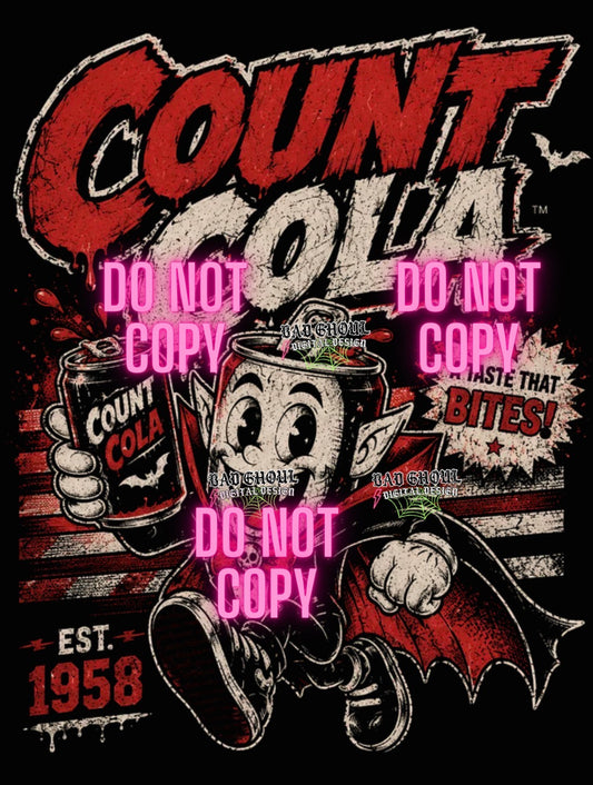 Count Cola| PNG DOWNLOAD| Black Fabric