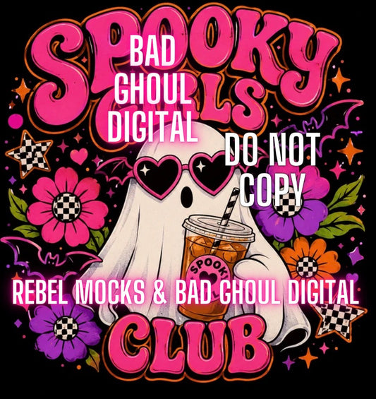 Spooky Girls | PNG DOWNLOAD | Black Fabric Only