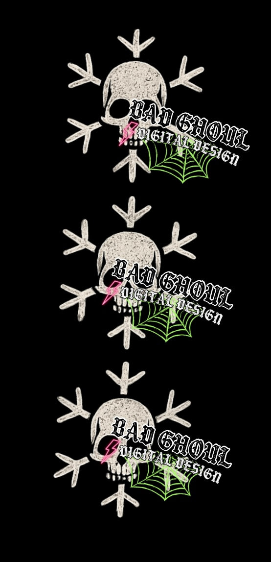 Skull flake Sleeve PNG DOWNLOAD Black Fab Only
