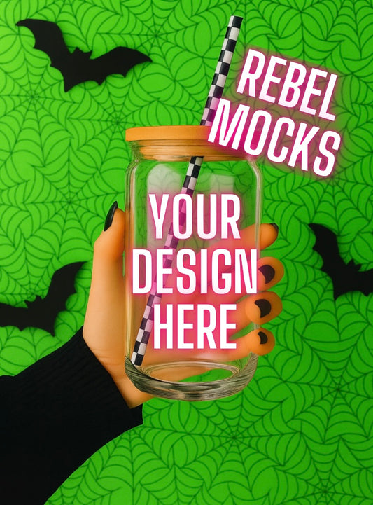 Glass Cup Goth Edgy Alternative Mock  Up