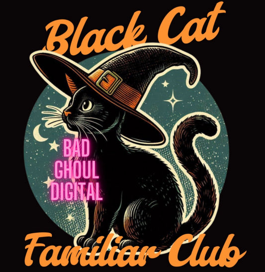 Black Cat Familiar PNG Download