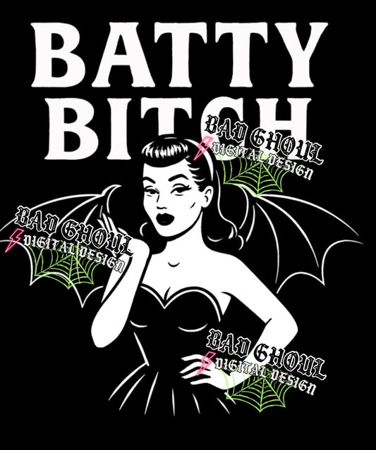 Batty Bitch PNG DOWNLOAD Black Fab Only