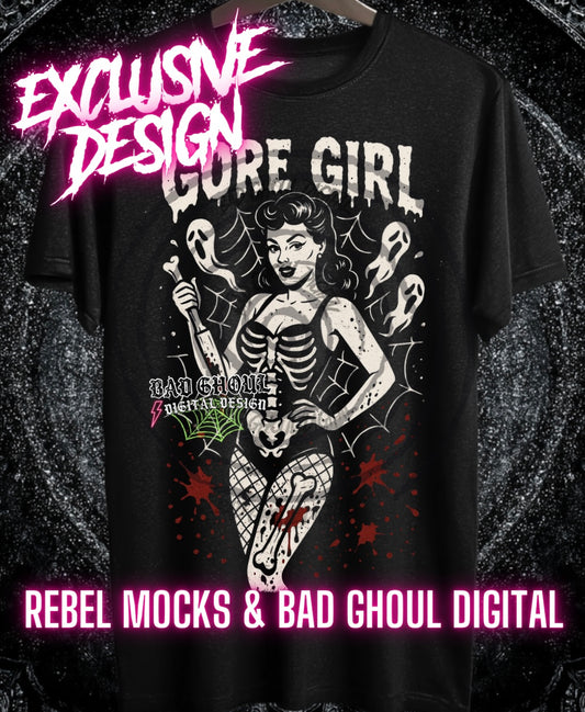 Exclusive Gore Girl PNG DOWNLOAD Black Fabric ONLY