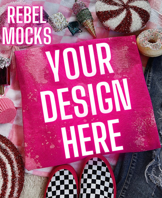 Pink Flat Lay Mock Up TRENDING
