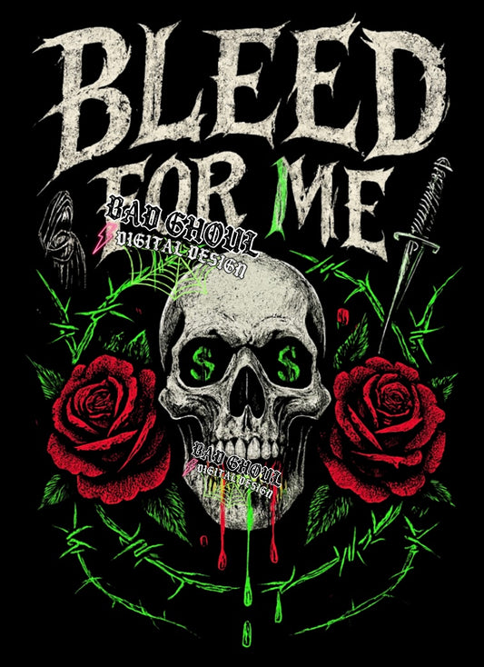 Bleed For Me PNG Download Black Fabric Only