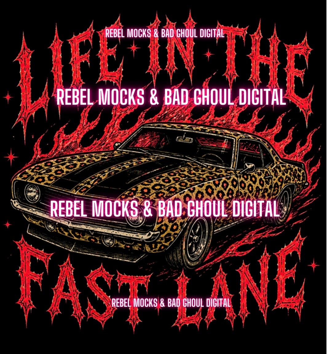 FAST LANE| Black Fabric |PNG DOWNLOAD