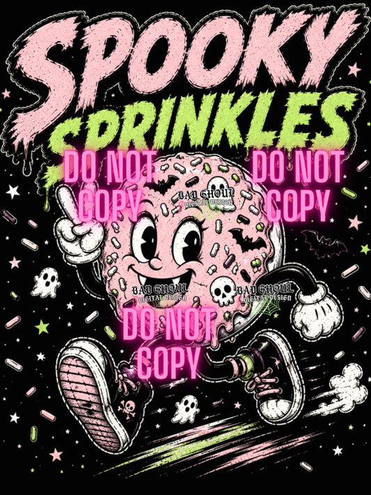 Spooky Sprinkles| PNG DOWNLOAD| Black Fabric