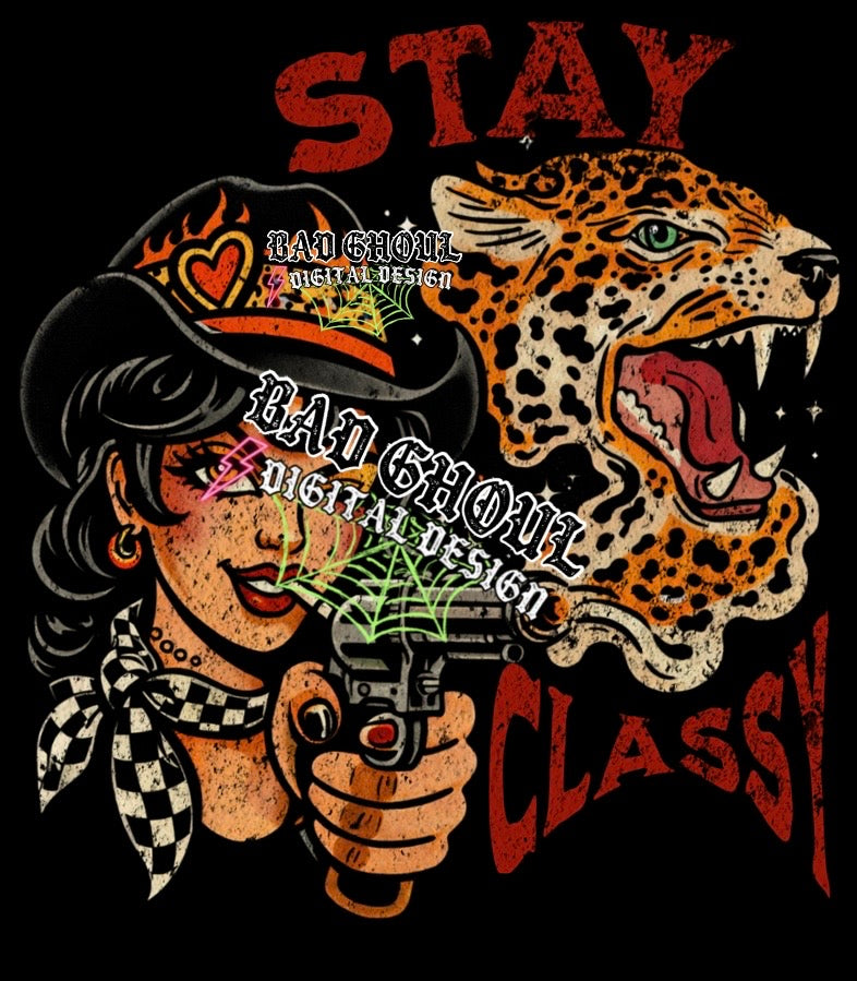 Stay Classy | Black Fabric | PNG DOWNLOAD