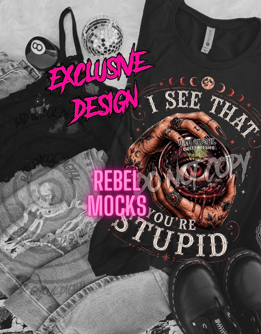 EXCLUSIVE | You’re Stupid| PNG DOWNLOAD| Black Fabric